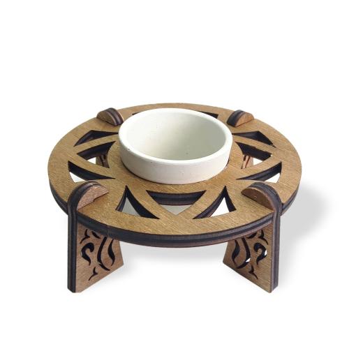 Beton Saksılı Circle Desenli Stand Model 2 - Halkkitabevi