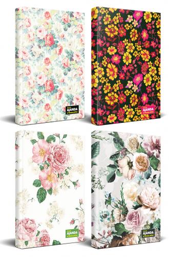 Çiçek Temalı 4 Defter - Set 2