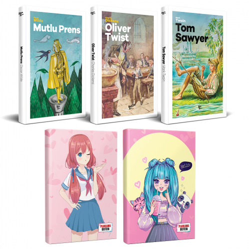 Çocuk Klasikleri 3 Kitap - Flying Kisses ve Catgirl Defter - Halkkitab