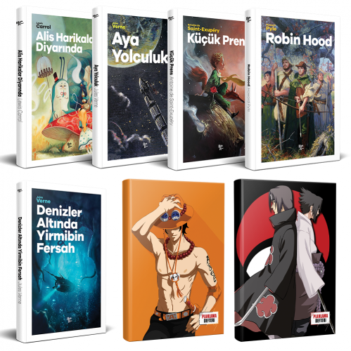 Çocuk Klasikleri 5 Kitap - Ace ve Sasuke-Itachi Defter - Halkkitabevi