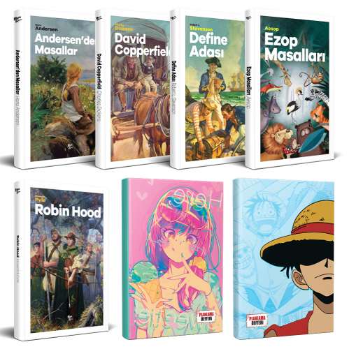 Çocuk Klasikleri 5li Kitap - Luffy ve Icecream Defter - Halkkitabevi