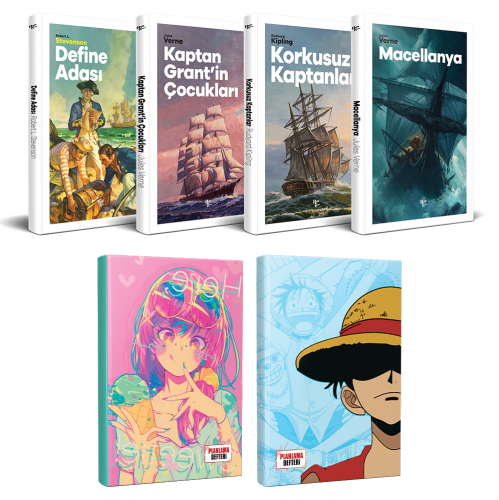 Çocuk Klasikleri Dört Kitap - Luffy ve Icecream Defter - Halkkitabevi