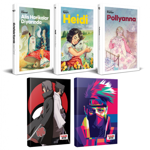 Çocuk Klasikleri Üç Kitap - Naruto ve Sasuke-Itachi Defter - Halkkitab