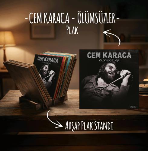 Cem Karaca - Ölümsüzler Plak ve Ahşap Plak Standı