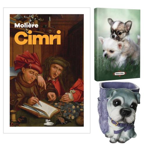 Cimri - Moliere ve Dekoratif Köpek Kalemlik - Minik Dostlar Planlama Defteri