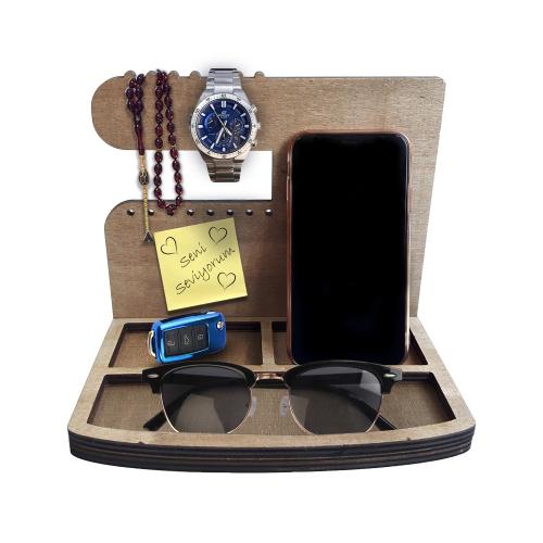 Çok Amaçlı Ahşap Masaüstü Düzenleyici Küçük Boy