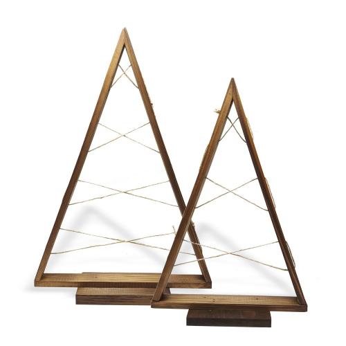 Cristin 2'li Dekoratif Ahşap Çam Ağacı - Halkkitabevi