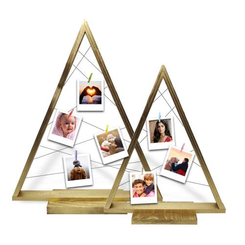 Cristin 2'li Dekoratif Ahşap Çam Ağacı "Altın Renk" - Halkkitabevi