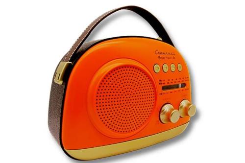 Crownwell Taşınabilir Bluetooth Retro Radyo Arizona Serisi / Orange - 