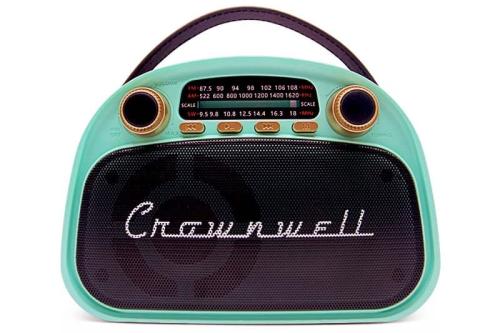 Crownwell Taşınabilir Bluetooth Retro Radyo Arizona Serisi Turkuaz
