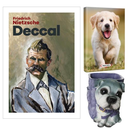 Deccal - Friedrich Nietzsche ve Dekoratif Köpek Kalemlik - Mutlu Prens Planlama Defteri