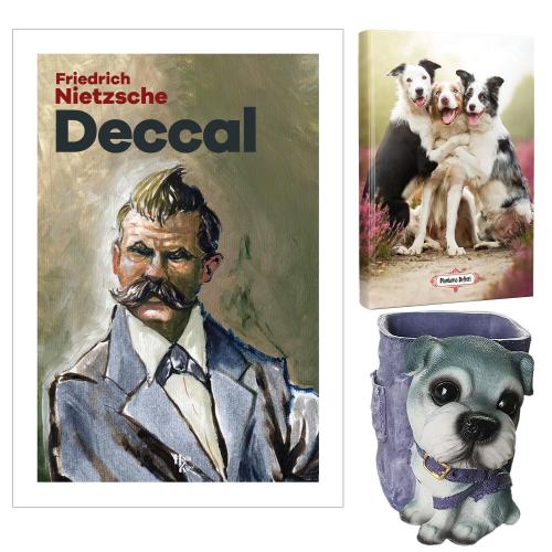 Deccal - Friedrich Nietzsche ve Dekoratif Köpek Kalemlik - Neşeli Dostlar Planlama Defteri