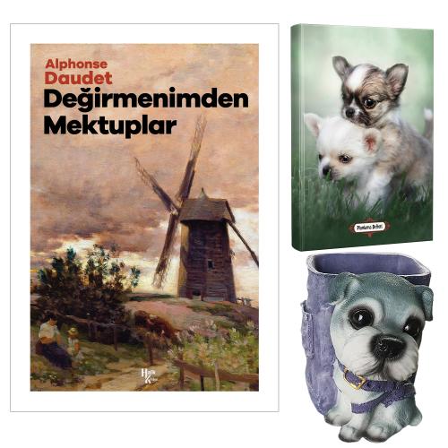 Değirmenimden Mektuplar - Alphonse Daudet ve Dekoratif Köpek Kalemlik - Minik Dostlar Planlama Defteri