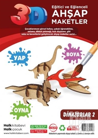 Dinozorlar 2 Ahşap Maket