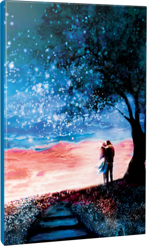 Dolunay - Manzara Temalı 64 Sayfa Çizgili Okul Defteri