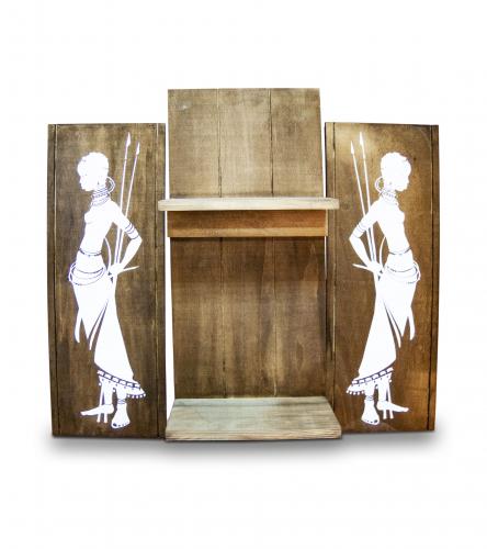 Afrikalı Kadın Savaşçı Tablolu Raf