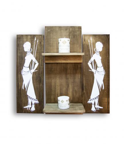 Afrikalı Kadın Savaşçı Tablolu Raf - Halkkitabevi