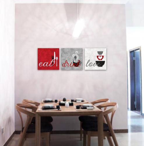 Eat- Drink- Love Tablo Seti -1 - Halkkitabevi