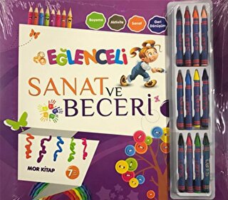Eğlenceli Sanat ve Beceri Mor Kitap (7 Yaş - Kalemli ) - Halkkitabevi