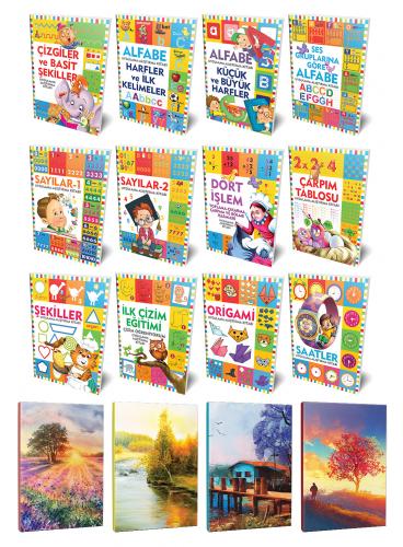 Etkinlik Kitapları 12li Kitap Seti ve 4 Defter -2 - Halkkitabevi