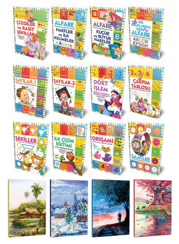 Etkinlik Kitapları 12li Kitap Seti ve 4 Defter -3