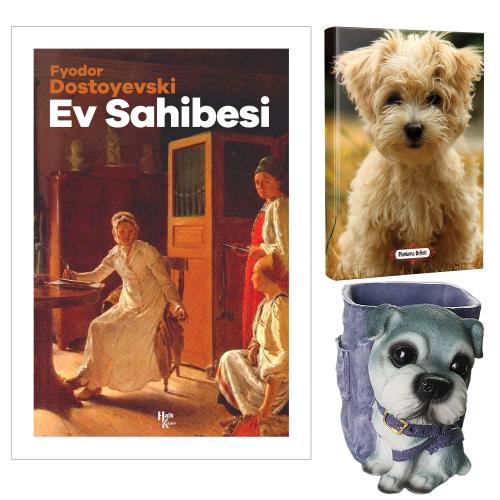 Ev Sahibesi - Fyodor Dostoyevski ve Dekoratif Köpek Kalemlik - Neşeli Yüz Planlama Defteri