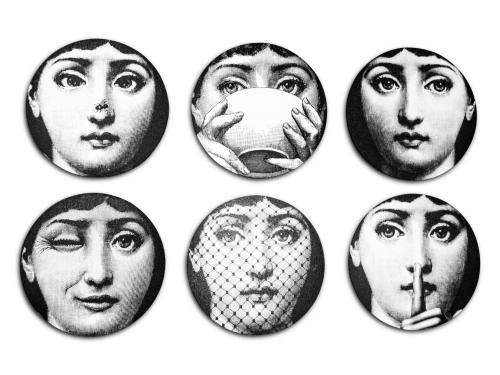 6'lı Kadın Yüzü Tablo Seti