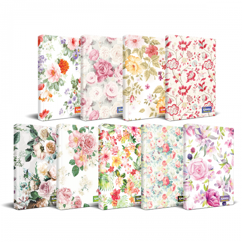 Gül Temalı Süresiz Ajanda ve Planlama Defteri Seti - 9 Ajanda