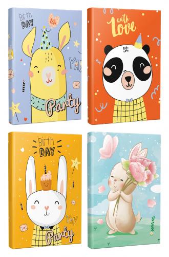 4'lü Çizgili Defter Seti - Happy Birthday - Halkkitabevi