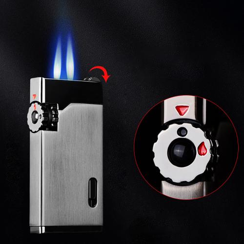 Premium Çakmak - İkili Jet Alevi - Rüzgara Dayanıklı - Valfli - Halkki