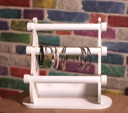 3 Katlı Beyaz Bileklik Standı - Halkkitabevi