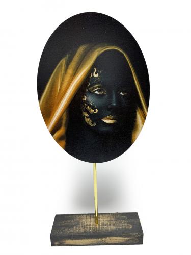 Mia Dekoratif Resimli Ahşap Biblo HK-22