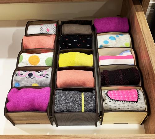 5 Gözlü Çekmece İçi Çoraplık - Akasya - Halkkitabevi