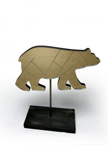 Ayaklı Gümüş Rengi Aynalı Ayı - Halkkitabevi