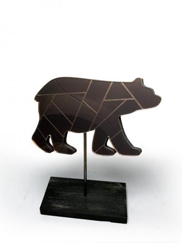 Ayaklı Bakır Rengi Aynalı Ayı