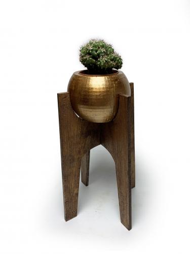 Akali Ahşap Ayaklı Beton Saksı Seri 3 - Halkkitabevi