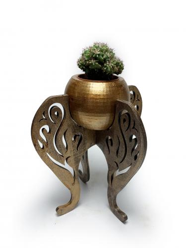 Mari Ahşap Ayaklı Beton Saksı Seri 1 - Halkkitabevi