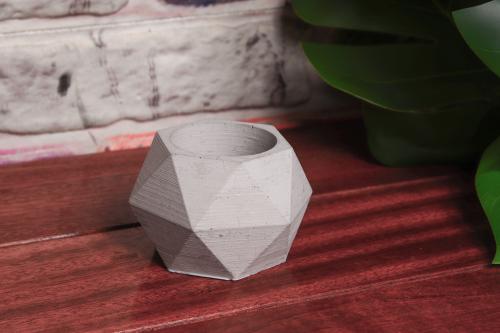 HK Dekor Üçgen Küre Beton Saksı - Halkkitabevi HK Dekor Üçgen Küre Beton Saksı - Halkkitabevi