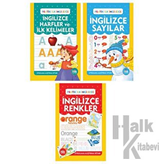 İngilizce Harfler Sayılar ve Renkler Seti (3 Kitap Takım)