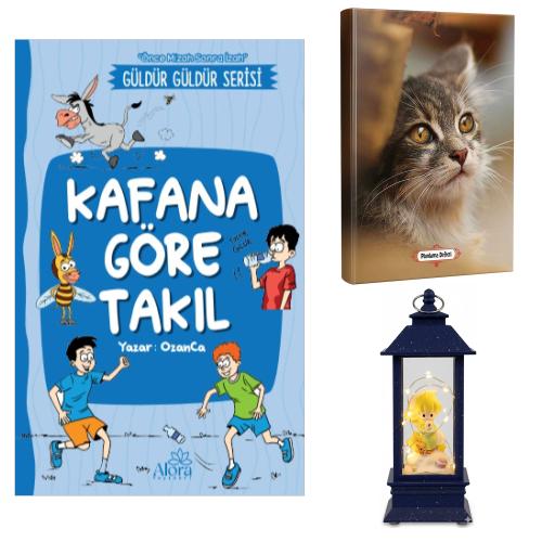 Kafana Göre Takıl - Minik Kedi Planlama Defteri ve Küçük Prens Temalı Fener Tipi Işıklı Kar Küresi