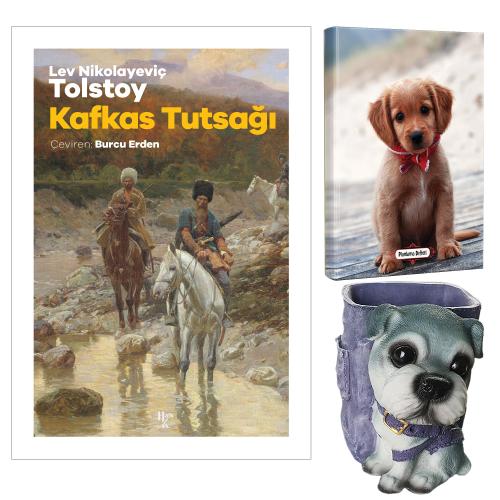 Kafkas Tutsağı - Tolstoy ve Dekoratif Köpek Kalemlik - Masum Köpek Planlama Defteri