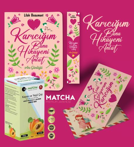 Karıcığım Bana Hikayeni Anlat Ayraç Kartpostal - Kayısı Matcha Çayı