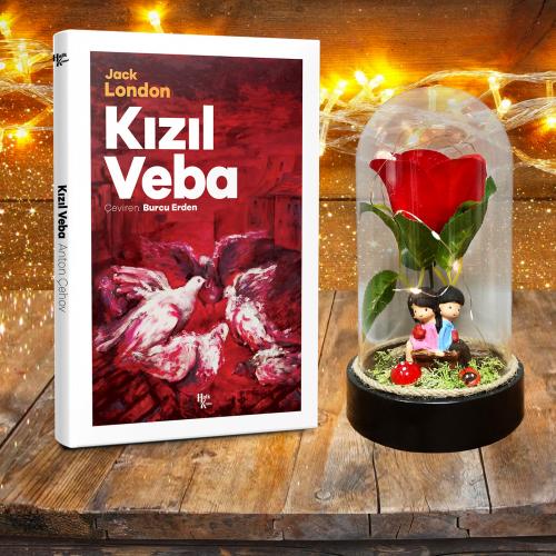 Kırmızı Gül ve Sevgililer Teraryum Hediye Seti - Kızıl Veba Dünya Klasiği