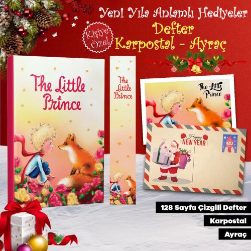 Kişiye Özel Kartpostallı Hediye Seti - 1 Küçük Prens 128 Sayfa De