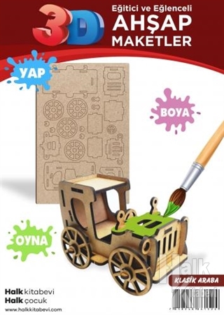 Klasik Araba Ahşap Maket - Halkkitabevi