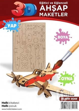 Klasik Uçak Ahşap Maket - Halkkitabevi