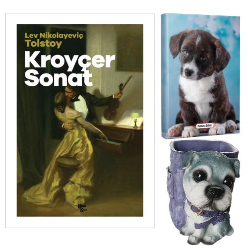 Kroyçer Sonat - Tolstoy ve Dekoratif Köpek Kalemlik - Minik Arkadaş Planlama Defteri