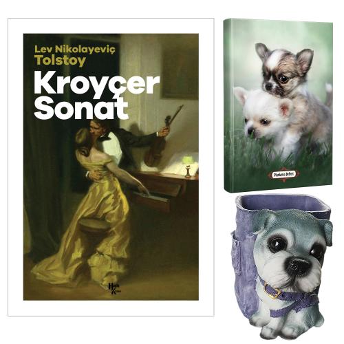 Kroyçer Sonat - Tolstoy ve Dekoratif Köpek Kalemlik - Minik Dostlar Planlama Defteri