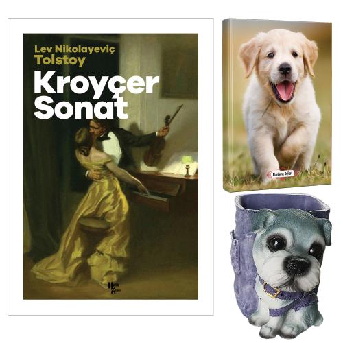 Kroyçer Sonat - Tolstoy ve Dekoratif Köpek Kalemlik - Mutlu Prens Planlama Defteri