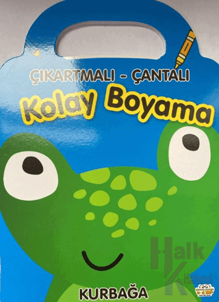 Kurbağa - Çıkartmalı-Çantalı Kolay Boyama - Halkkitabevi